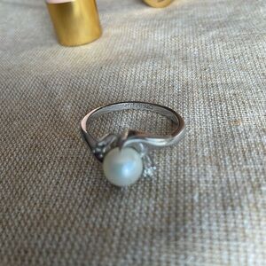 Joseph Esposito Espo Vintage Sterling SILVER & Pearl Size 7.34